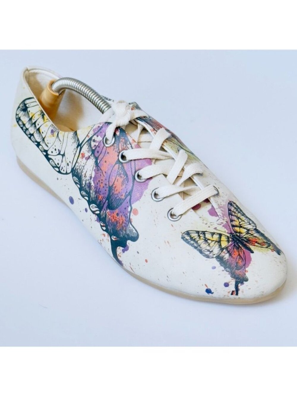 Goby Oxford Shoes Tan Vegan Leather Butterfly Shoes Women's Eu 41 US 10M
